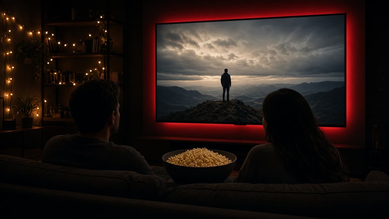 Home cinema screen used to judge picture quality