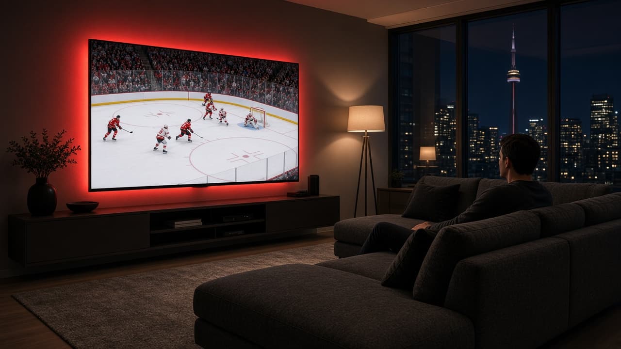 4K hockey on a Toronto living-room TV